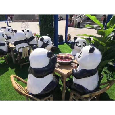 商场 熊猫模型出租支持来图定制