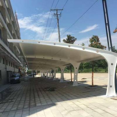 ***膜结构车棚钢结构棚上门安装汽车停车棚遮阳避雨汽车车棚