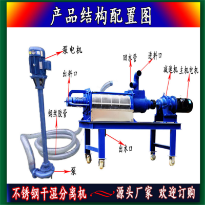 微滤款粪便处理机 新型豆渣脱水机 餐饮垃圾处理机