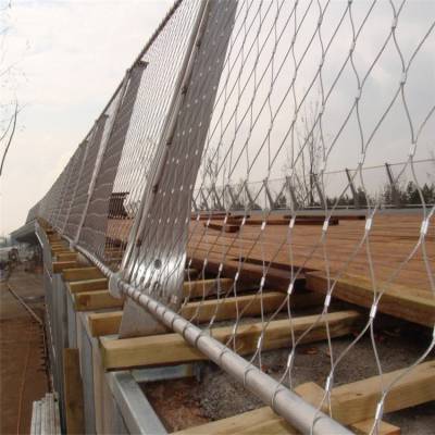 河道护栏防护网，卡扣不锈钢绳网，栏杆钢丝绳网