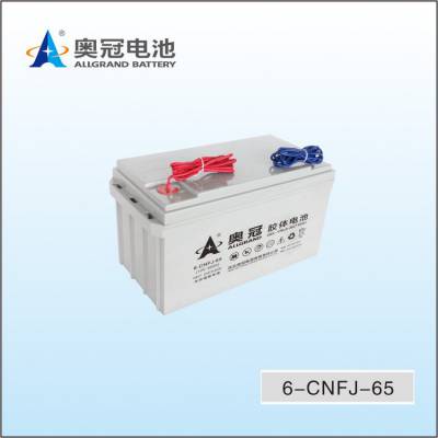 奥冠蓄电池6-GFMJ-65 12V6***H UPS太阳能胶体电瓶参数