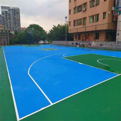 亿傲泰体育硅PU球场运动篮球场塑胶地面地板施工