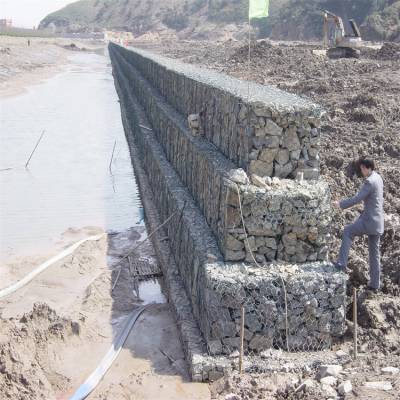 耐腐蚀铅丝石笼网 河道镀锌石笼网箱2*1*1m 堤坝防洪雷诺护垫