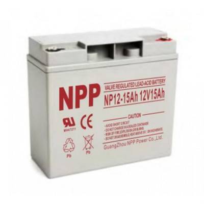 NPP耐普蓄电池 NPG12-15Ah 12V15AH胶体电池 太阳能UPS应急备用