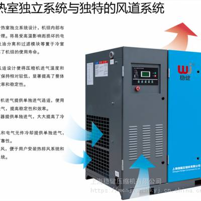 双11优惠机型稳健螺杆空压机G-100A，功率75KW排气量12.6立方