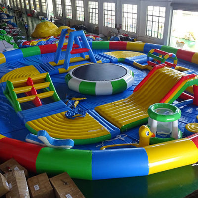 户外儿童充气水上冲关大型移动支架游泳池水上乐园设备厂家