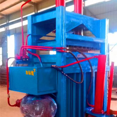 鸿运自动双缸打包机 双油缸立式废纸箱打包机 电子动升降