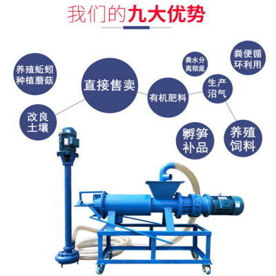 养殖场粪便脱水机鸡粪干湿分离机螺旋挤压式脱水机