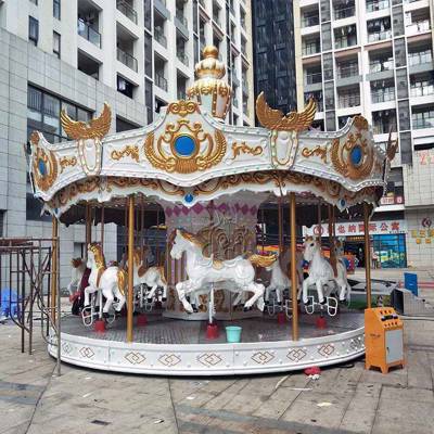 广场旋转木马设备 公园室外游乐设备 聚龙 小型游乐场设备旋转木马