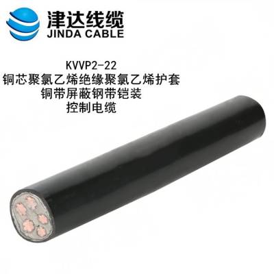 津达KVVP2-22 4 5 6芯*1 1.5 2.5平方铜带屏蔽钢带铠装控制电缆