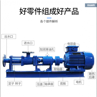 螺杆泵 污水泵 泉森水泵批发不锈钢G型螺杆泵多少钱一台 小型螺杆泵报价耐高温