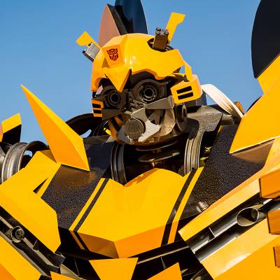 湖北省 现在化新型农场 高大上 大黄蜂 擎天柱机器人模型 蜘蛛侠造型 威震天 巨型超大钢铁侠
