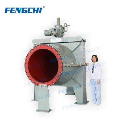 DN300 大口径电动胶管阀 管夹阀 380V多回转电装 FENGCHI