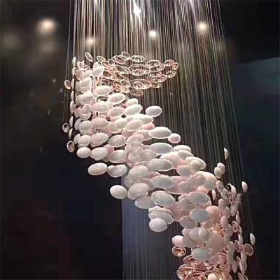 樊灯G41艺术楼梯长吊灯现代简约别墅北欧客厅创意个性餐厅旋转复式楼灯具
