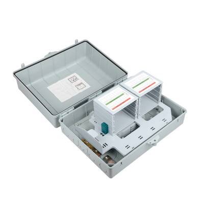 smc64芯光纤分纤箱八槽位插片式1分64光缆分光箱