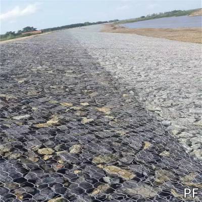 铅丝网 河道护坡护岸150*150mm石笼网 防冲刷镀锌pe包塑格宾网