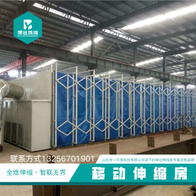 工业环保移动电动伸缩房 家具喷漆伸缩喷漆房 打磨晾干设备