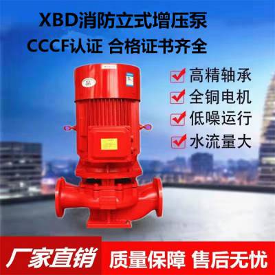 荆门市 立式单级消防泵XBD14.0/20G-L管道增压泵高扬程大压力喷淋泵
