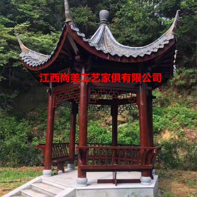 户外景观八角凉亭 双层六角凉亭美丽乡村凉亭古建八角凉亭