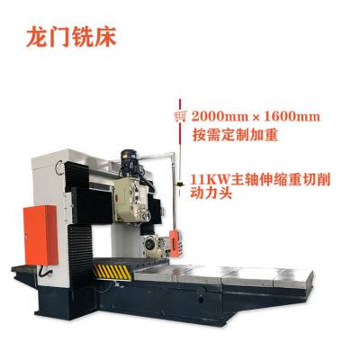 2米/1.6米重型龙门铣床供应1米加重按需定制龙门铣