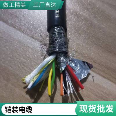 标柔水密光电复合钢丝铠装承重电缆 ROV机器人抗拉连接电缆 2-20芯定制