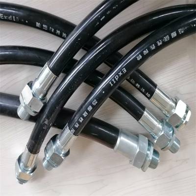 防水防爆挠性连接管 金属护套橡胶软管镀锌包塑电缆保护DN20*1000