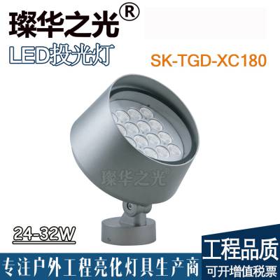 璨华照明SK-TGD-XD220 新款LED投光灯6-72W圆形抱柱灯RGB/RGBW景观投光灯