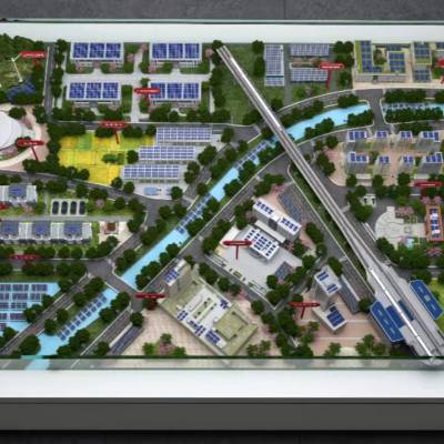 光储充一体化新能源模型 全链条能量循环演示