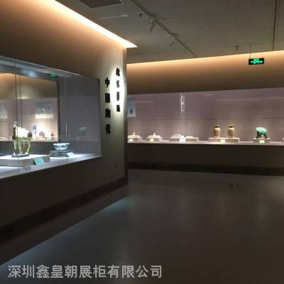 低反射玻璃文物展柜/佛山市禅城区同庆石湾公仔博物馆