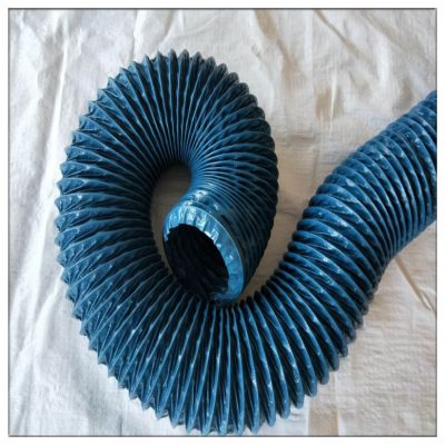 河南高温耐酸碱阻燃风管尼龙布焊烟管蓝色焊烟净化器风管