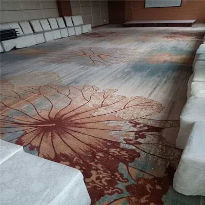 手工地毯订制四川广元苍溪酒店定制包间简约宴会厅圆形异形地毯