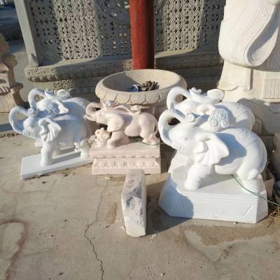 别墅门口落地摆件 大象雕塑 ***石象