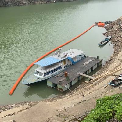 水库拦污塑料浮子 PE材质漂浮浮筒 钢丝绳连接拦污排