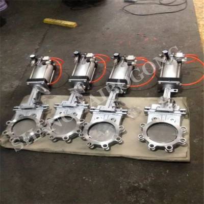 气动高温灰渣阀 PZ673W-10NR 气动刀型闸阀 耐温1000度 2520材质
