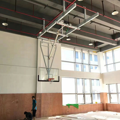 篮球馆吊顶式篮球架 电动升降房顶球架子 包安装