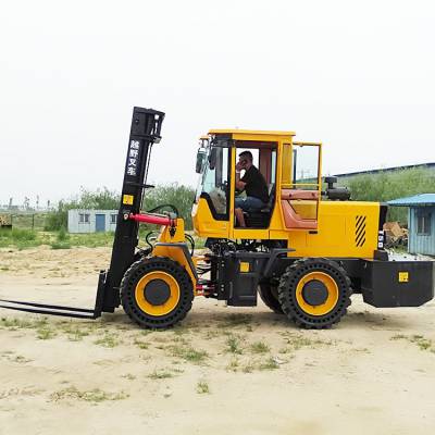 长沙越野叉车四驱带圆筒抱夹升降液压内燃堆高起工地装卸车