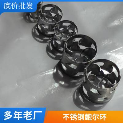 牡丹江环保耐酸碱不锈钢金属鲍尔环填料废气处理用支持定制源头厂家