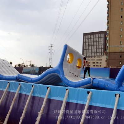 景区文旅项目夏季水上闯关 亲子团建充气大冲关乐园设备