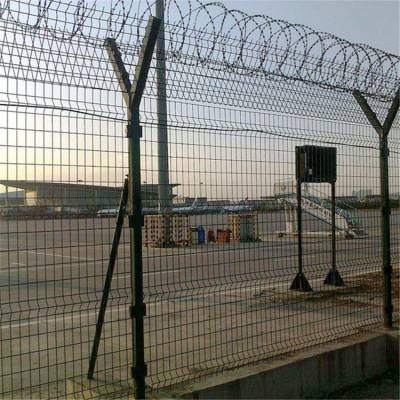 机场铁丝网围界 机场钢筋网围界 飞机安全隔离网