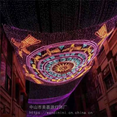 春节庆典场外幕墙灯饰画 幕墙灯 元旦led灯饰画定制