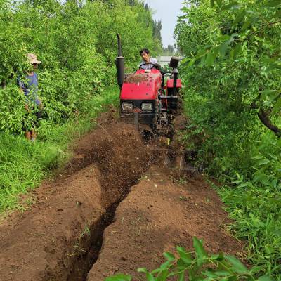 土壤耕种挖沟机地埋线管道快速开槽器燃油链式土壤开沟机