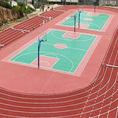 学校运动场 塑胶跑道 混合型 彩色塑胶地面 球场地坪 EPDM材料