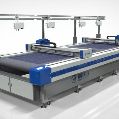 研毅科技箱包皮具开料机皮革切割机电脑数控切割机皮革下料机