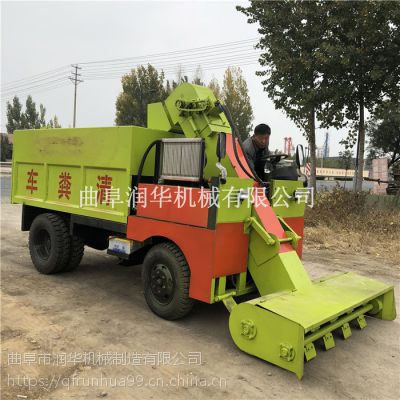 连续收粪清粪车 传送猪粪清粪机 柴油490发动机刮粪车