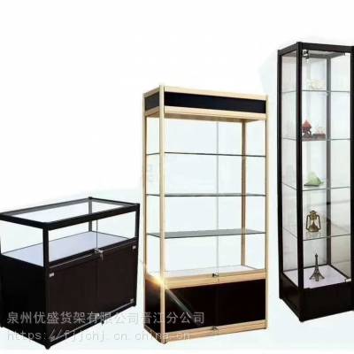 晋江展柜定制店铺展架化妆品展架泉州生产厂家玻璃矮柜展架