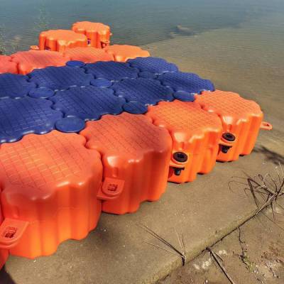 水上表演平台网箱高密度聚乙烯多功能小浮箱水上浮动码头浮筒