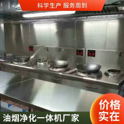 广州烟罩式油烟净化一体机 饭店餐厅油烟净化排风一体机安装