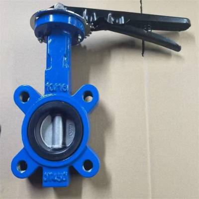 D71X9-16Q手柄对夹式脱硫石膏液体双相钢阀板蝶阀