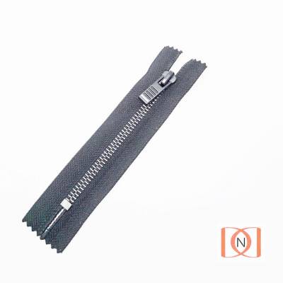 ֱ No.5 Shiny nickel satin tape open end