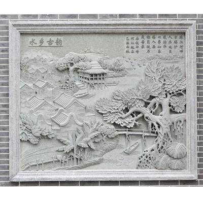 石雕山水画图片大全图片